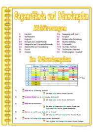 Gegenstande In Der Schule A Stundenplan In 2020 Stundenplan Schule Musikerziehung