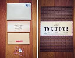 Ticket D Or Blog Mariage Mariage Original Et Charlie Et La Chocolaterie