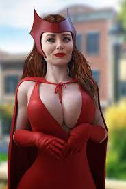 1girls 3d 3d (artwork) avengers batesz big breasts breasts busty  celebrity cleavage curvy elizabeth olsen female female only hourglass  figure large breasts marvel marvel cinematic universe marvel comics red