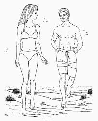 Barbie E Ken Al Mare Disegni Da Colorare Gratuitamente Mare