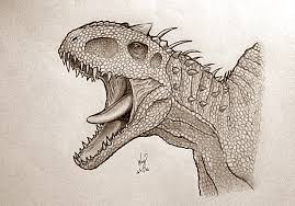 It's head is vastly differant to a. Indominus Rex Form Jurassic World Sketch By Loststars28 On Deviantart