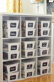 Craft room labels // custom // free shipping in us. Organized Colourful Craft Room Tour The Happy Housie Sewing Room Organization Organize Craft Supplies Craft Storage Organization