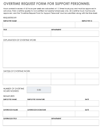 The t_employee table will have the list of employees and the emp_id as primary key of course. Free Overtime Request Forms Smartsheet