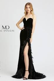 Mac duggal gowns have the elegance and beauty in it. Mac Duggal 67287m Mac Duggal Prom Dresses Strapless Evening Gowns Feather Prom Dress