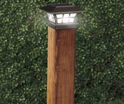 Wilson Fisher Led Solar 2 Piece Fence Post Light Set Big Lots Post Lights Solar Fence Lights Fence Lighting