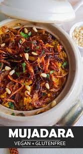 Mujadara Lentils And Rice With Crispy Onions Get Set Vegan Recipe Lentil Recipes Rice Recipes Vegan Healthy Recipes