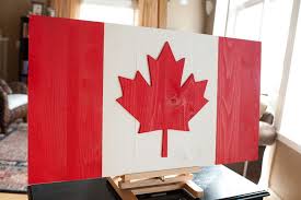 Canada Wood Flag Wood Flag Wooden Flag Flag