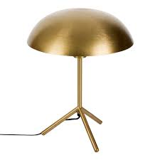 Drum lampshade, made to order in a choice of colours with a brushed gold lining.can be used on. Buy Bloomingville Tripod Table Lamp Brushed Gold Amara
