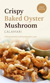 Crispy Baked Oyster Mushroom Calamari Recipe Recipe Mushroom Recipes Healthy Mushroom Recipes Vegan Oyster Mushroom Recipe
