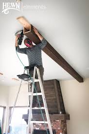 Hewn Elements Diy Ceiling Beam Install Diy Ceiling Faux Ceiling Beams Diy Home Crafts