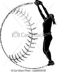 Baseball Batter Clipart Black And White Vector Softball Silhouette Fielder Catching Stock Illustration Royalty Free Illustrations Stock Clip Art Icon S Softball Silhouette Softball Backgrounds