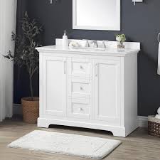 If you are interested in saving one of the images 42 inch bathroom vanity with top lowes above then simply follow the steps below. Ove Decors Emma 42 W X 22 D White Vanity And White Cultured Stone Vanity Top With Oval Undermount Bowl At Menards
