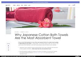 If absorbency is your requirement, please opt for more than. Why Japanese Cotton Bath Towels Are The Most Absorbent Towel By Mizu Towel Issuu