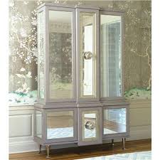Shop for kitchen china cabinet online at target. Silver Leaf Mirrored Effect Cabinet