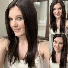 Parrucca da donna marrone naturale Topper capelli umani stessa lunghezza  dei capelli 8 "X8" Top in seta parrucca con Topper ebraico con clip Ins  copricapo europeo Virign