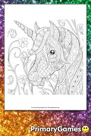 Check spelling or type a new query. Zentangle Unicorn Head Coloring Page Free Printable Pdf From Primarygames