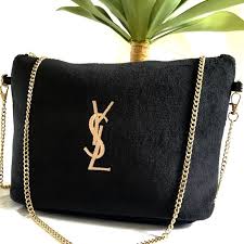 Black And Gold Makeup Bag Yves Saint Laurent Black Velvet Makeup Bag Vip Free Gift W Purchase New Ysl Convertible Cosmetic Case W Detacha Black Makeup Bag Ysl Cosmetics Makeup Bag