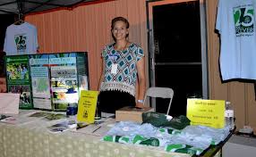 Our summer intern, Corinne, working the Sycamore booth