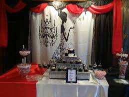 Black And White Bridal Shower Ideas Red Black White Cupcake And Candy Stand By Me Bridal Shower Decorations White Bridal Shower White Cupcakes