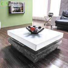 Gloss coffee table coffee table in a contemporary style. Modern High Gloss Square White Glass Coffee Table China Coffee Tables Tables Made In China Com