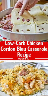 The term can now apply to any superior cook (yes, men too), and also to this dish (chicken, ham and swiss cheese slices, breaded and sauteed). Ingredients For The Casserole 1 Whole Cooked Chicken Bones Removed Meat Diced Or Shre Low Carb Recipes Dessert How To Cook Chicken Chicken Cordon Bleu