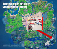 Once caught, you now become a hunter too and have to find the remaining hiding players! Fortnite Verstecke Dich Mit Einer Schneemando Tarnung