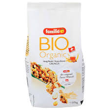 Familia, historical designation for a medieval household. Familia Organic Honey Almond Crunch 1x375g