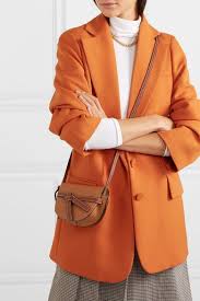 Tan Gate Mini Textured Leather Shoulder Bag Loewe Leather Shoulder Bag Textures Fashion Leather