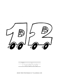 Color in by 6s (6, 12, 18, 24, 30, 36,.) then color the 3s in between start at 3 and color in each 5th one. Free Cute Number Coloring Pages For Fun Learning Tulamama