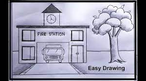 Thanks for watching our channel. Fire Station Drawing Easy Fire Service Office Drawing Very Easy To Draw Youtube