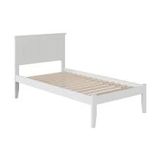 It is easy to assemble, move around, and can incorporate drawers underneath for extra. Nantucket Twin Xl Platform Bed With Open Foot Board In White Overstock 12852258