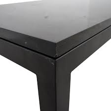 139.09 kb, 558 x 558. 90 Off Crate Barrel Crate And Barrel Parsons Black Marble And Dark Steel Rectangular Coffee Table Tables