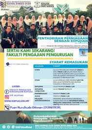 Kebanyakan program sarjana terdiri daripada pelbagai empat tahun. Ijazah Sarjana Muda Fakulti Pengajian Pengurusan Kuipsas Facebook
