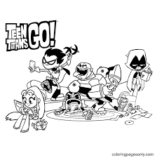Each printable highlights a word that starts. Teen Titans Cartoon Printable Coloring Pages Teen Titans Go Coloring Pages Coloring Pages For Kids And Adults