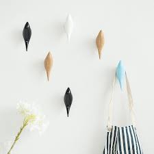Creative Wall Hooks Bird Decoration Resin Wood Grain Hooks Bedroom Door After Animals Hooks 3d Coat Hook Single Wa Wall Hanger Decorative Wall Hooks Wall Hooks