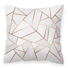 Black And Gold Art Deco Cushions This Plush Vegan Suede Cushion Cover Features The Artwork White Stone Copper Designed By Elisabeth Fredri Copper Bedroom Rose Gold Rooms Rose Gold Bedroom