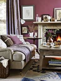 An Autumn Colour Palette Helps Create A Cosy Look At Home Mauve Living Room Plum Living Rooms Living Room Color Schemes