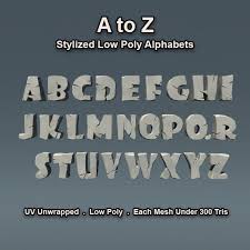 3d letter modelle zum download, dateien in 3ds, max, c4d, maya, blend, obj,. Alphabet 3d Models From 3docean