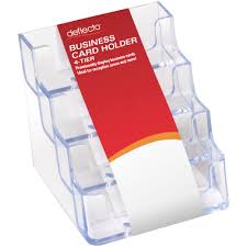 Engraved business card holders for men & women are the ideal way to carry your business cards. Deflecto 4 Pocket Business Card Holder Landscape Officeworks