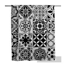 An make sure the decal pops on your wall rather than blends in. Vector Tile Pattern Lisbon Floral Mosaic Mediterranean Seamless Black And White Ornament Shower Curtain Pixers We Live To Change