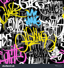 Black And White Graffiti Vector Graffiti Street Art Tags Black And White Grunge Style Vector Seamless Pattern Hip Hop Street Art Endless Background For Print Fa In 2020 Street Art Graffiti Tag Art