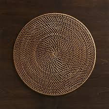 Artesia Round Rattan Honey Placemat Reviews Crate And Barrel Crate And Barrel Placemats Artesia