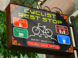 Cyclist Rest Stop Bike Bike Ride Bicycle