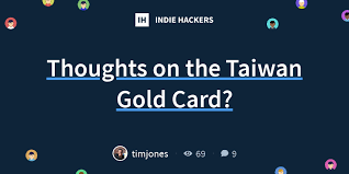 Must accept the terms and conditions of using this service. Thoughts On The Taiwan Gold Card