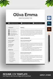 Olive Emma Resume Template Ad Emma Olive Template Resume Resume Template Resume Resume Templates