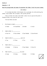 Ujian bahasa inggris 3 sd. Ujian 1 English Year 3 Paper 1