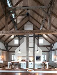 Old Barn Converted Into A Home The Second Story Hay Loft Was Removed But Kept The Original Ladder For Aesthetics Walls Barn House Barn Living House Design