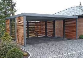 Carport Aus Metall Mit Flachdach Carport Flachdach Metall Carport Metall Carport Modern Doppelcarport