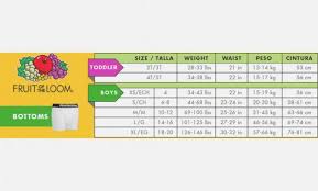 Fruit Of The Loom Size Chart Gallery Of Chart 2019