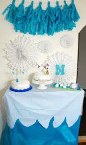 We went with the classic decor inspiration from the first frozen movie, so lots of snowflakes, white and ice blue. A Frozen Party For Sisters Creative Ramblings